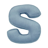 Betty's Home Blue Corduroy Alphabet Cushion