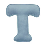 Betty's Home Blue Corduroy Alphabet Cushion