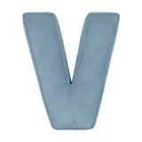 Betty's Home Blue Corduroy Alphabet Cushion