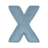 Betty's Home Blue Corduroy Alphabet Cushion