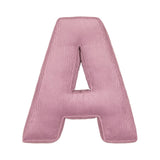 Betty's Home Pink Corduroy Alphabet Cushion