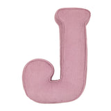 Betty's Home Pink Corduroy Alphabet Cushion