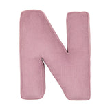 Betty's Home Pink Corduroy Alphabet Cushion