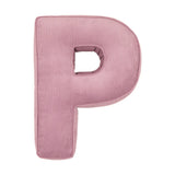 Betty's Home Pink Corduroy Alphabet Cushion