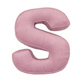 Betty's Home Pink Corduroy Alphabet Cushion