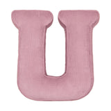 Betty's Home Pink Corduroy Alphabet Cushion