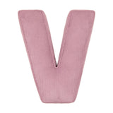 Betty's Home Pink Corduroy Alphabet Cushion