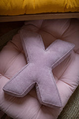 Betty's Home Lavender Corduroy Alphabet Cushion