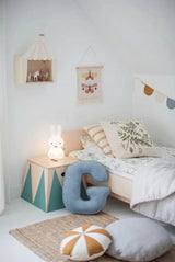 Betty's Home Blue Corduroy Alphabet Cushion