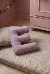 Betty's Home Lavender Corduroy Alphabet Cushion