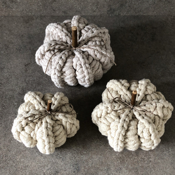 CROCHET PUMPKINS (SET of 3)