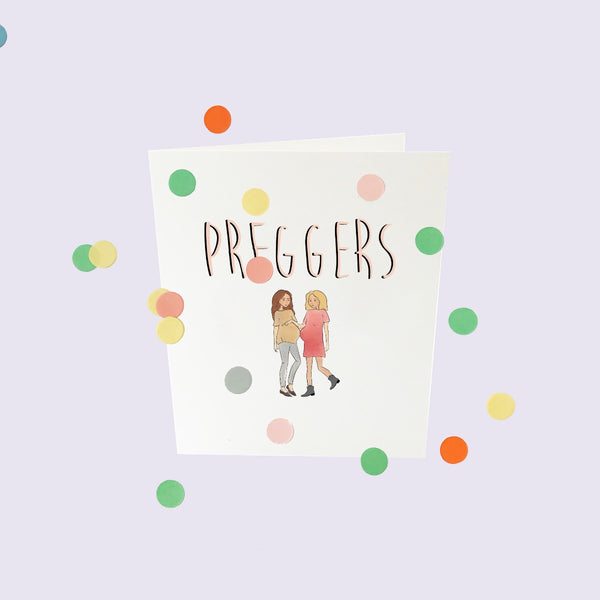CONFETTI CARDS BABY - PREGGERS