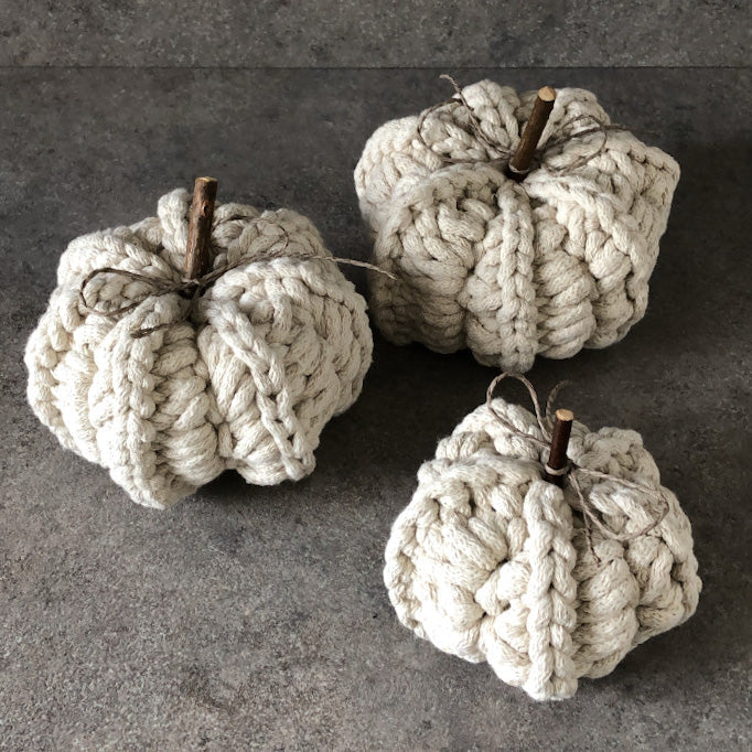 CROCHET PUMPKINS (SET of 3)