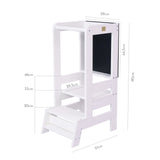 Wooden Kitchen Learning Tower-White