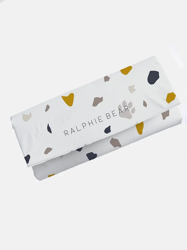 Ralphie Bear Navy Terrazzo Travel Mat