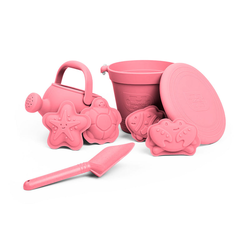 Coral Pink Silicone Beach Toys Bundle (5 Pieces)