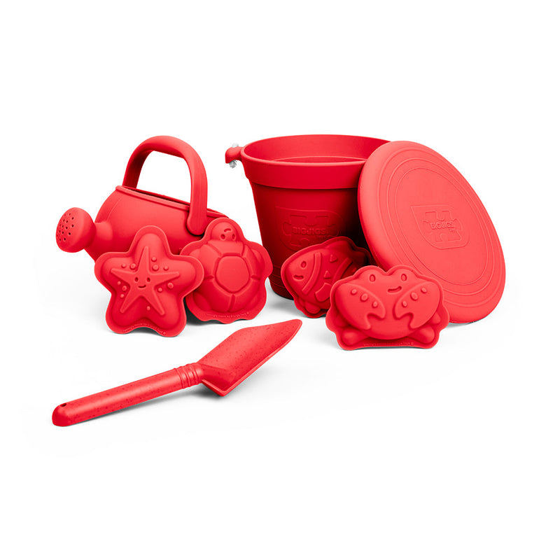 Cherry Red Silicone Beach Toys Bundle (5 Pieces)