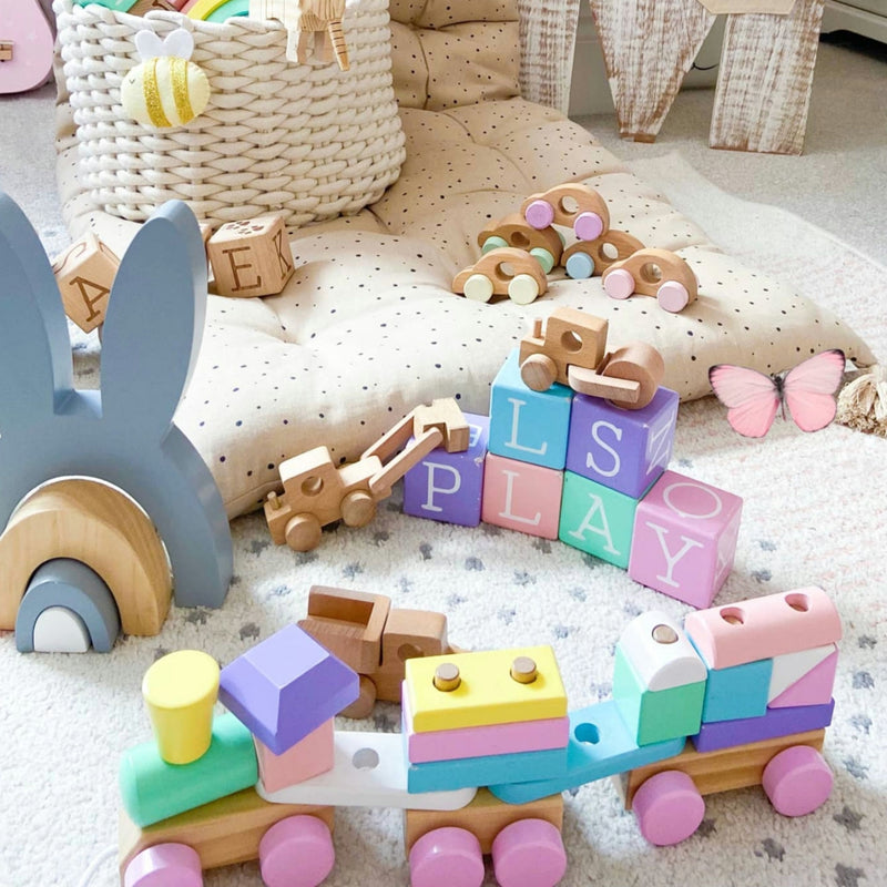 Perfect Pastels Wooden Train Set