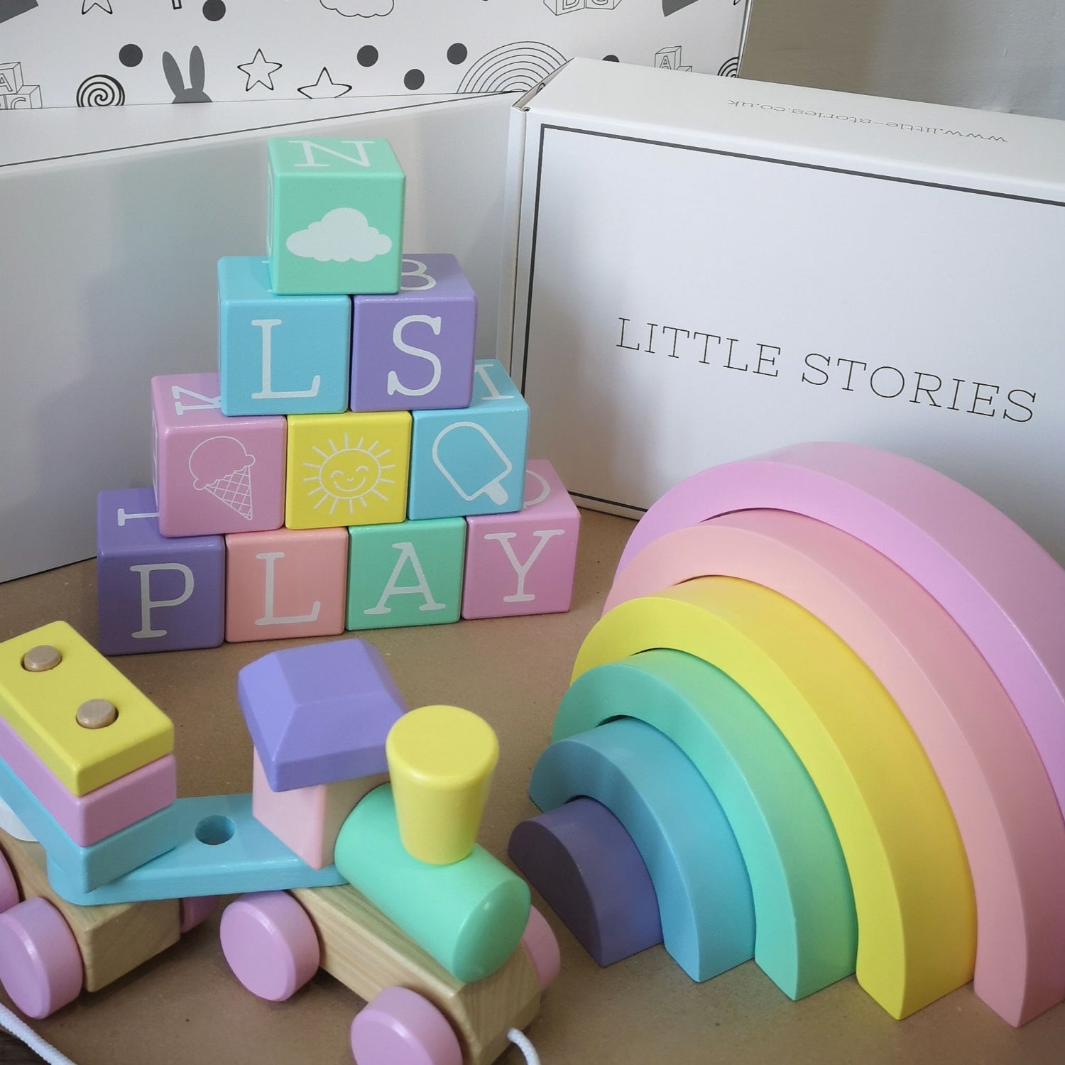 Block Set Pastel Perfect Pastels Play, Build & Stack™ Blocks – Mimibear