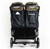 Roma Gemini Double Pram-Khaki Leopard