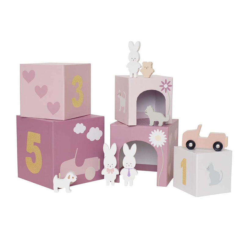 Stacking Bunny Family 1-5 Cubes