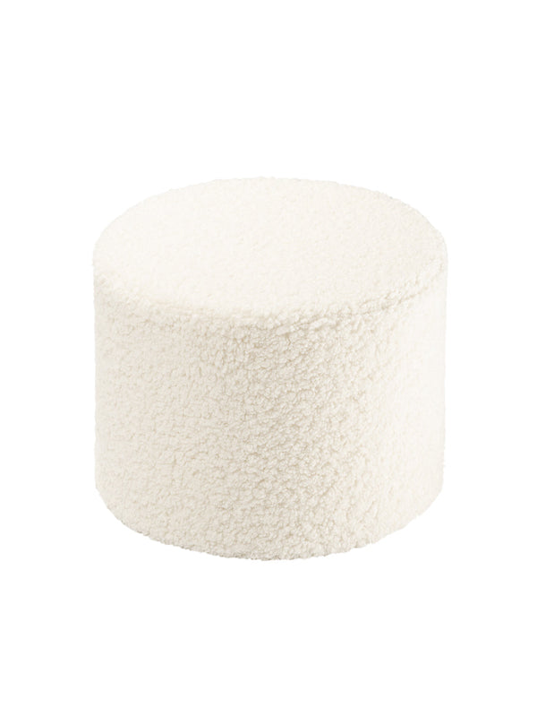 Cream White Pouffe