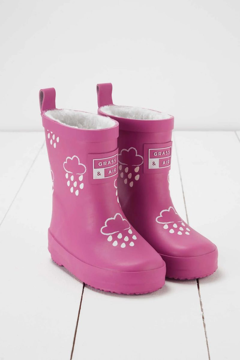 Childrens wellies best sale with fleece lining