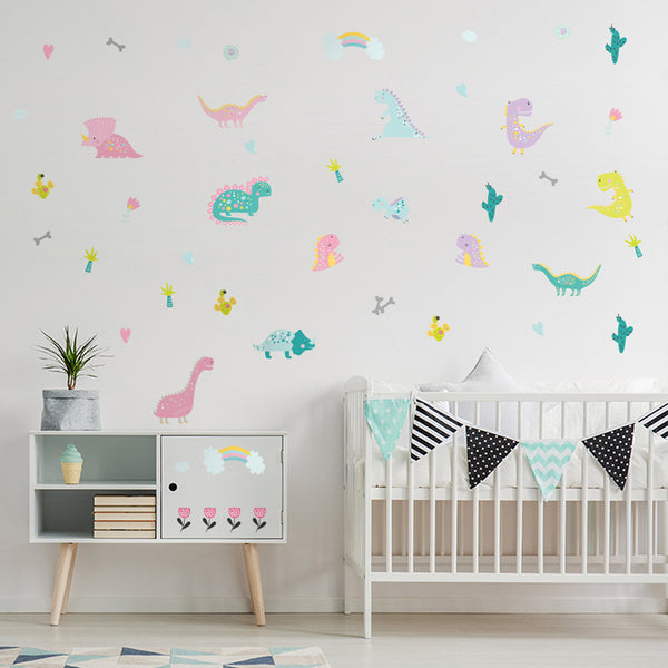 Dinosaur & Rainbow Wall Stickers