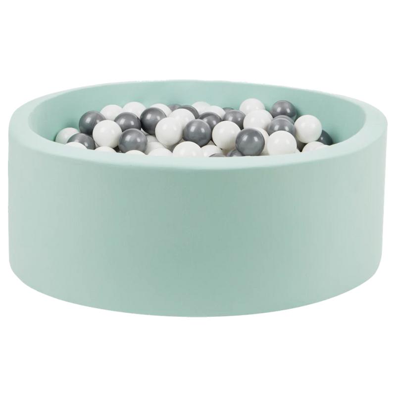 Larisa & Pumpkin Mint Ball Pit - Silver/White Balls