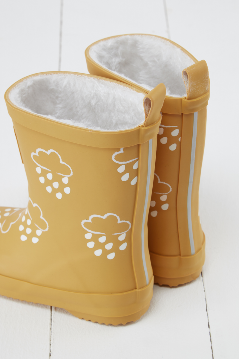Childrens wellies sales with fleece lining