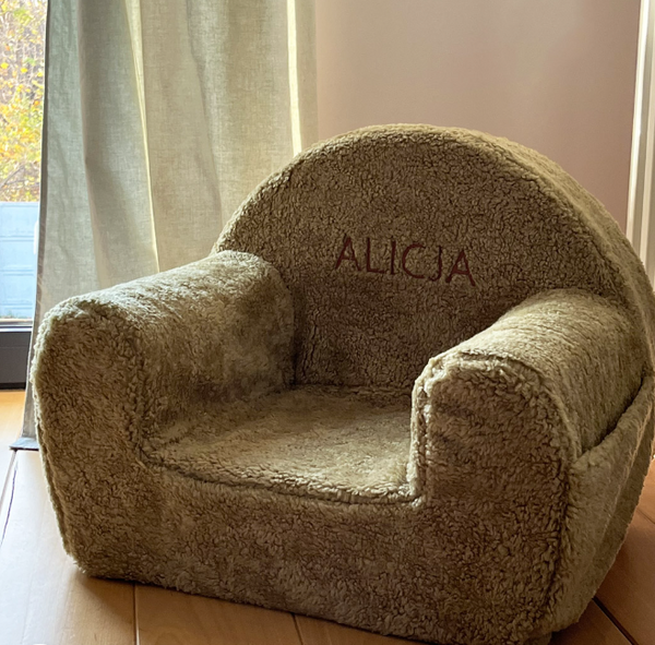 Toddler Boucle Chair- Olive