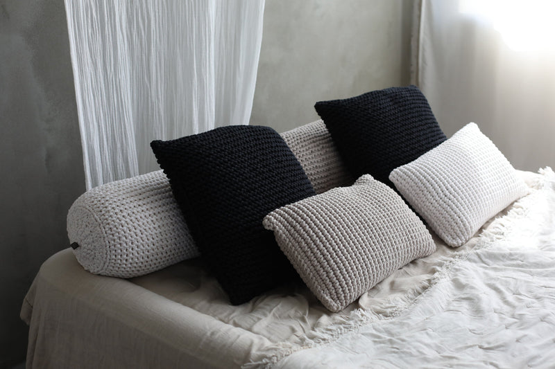 Knitted Cushion | CHARCOAL