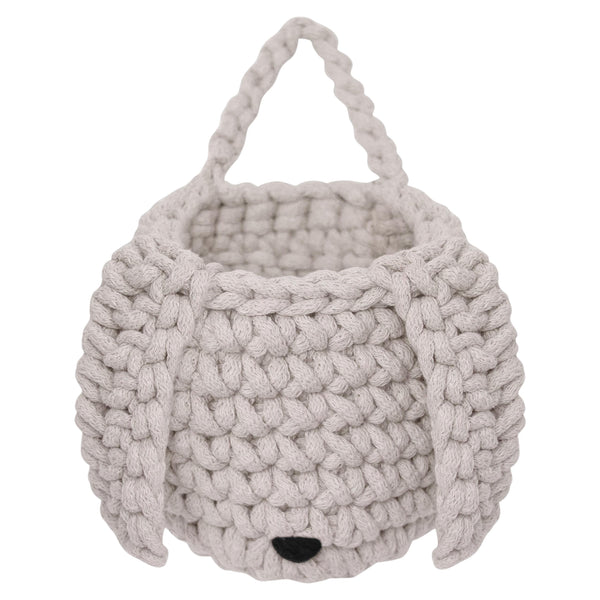 Crochet Bunny Basket | OATMEAL