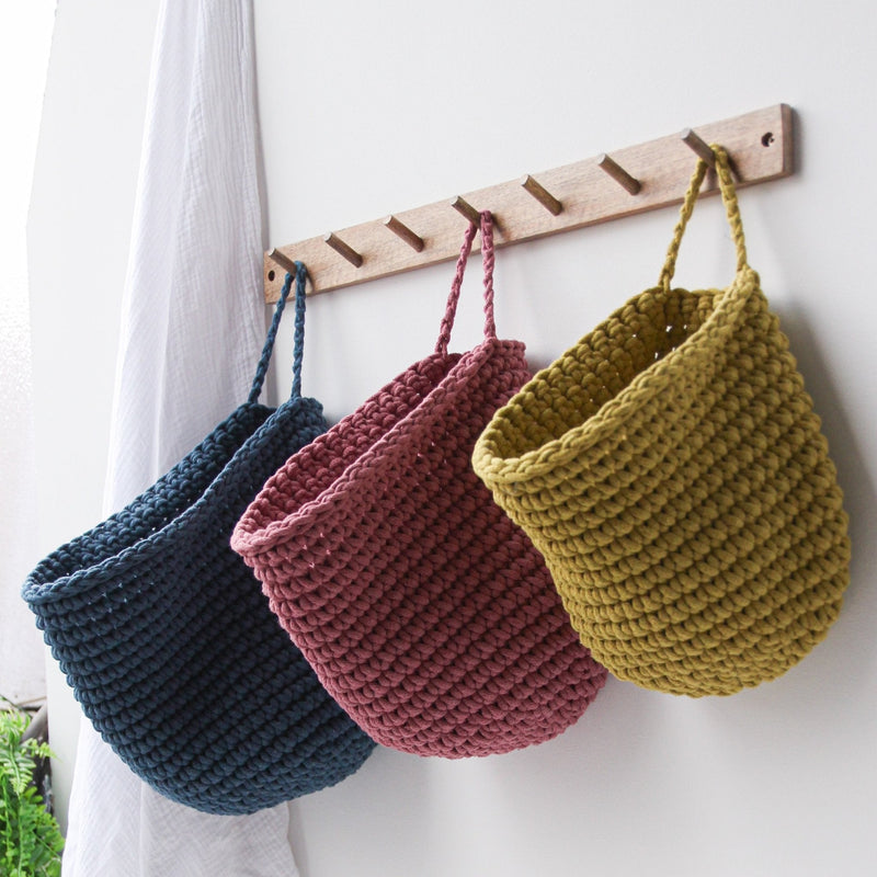 Crochet Hanging Bags | OATMEAL