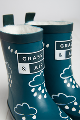 Grass & Air - Forest - Colour Changing Kids Wellies with Teddy Fleece Lining