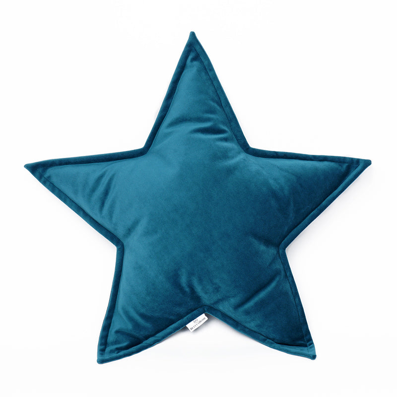 Velvet Star Cushion -  Turquoise