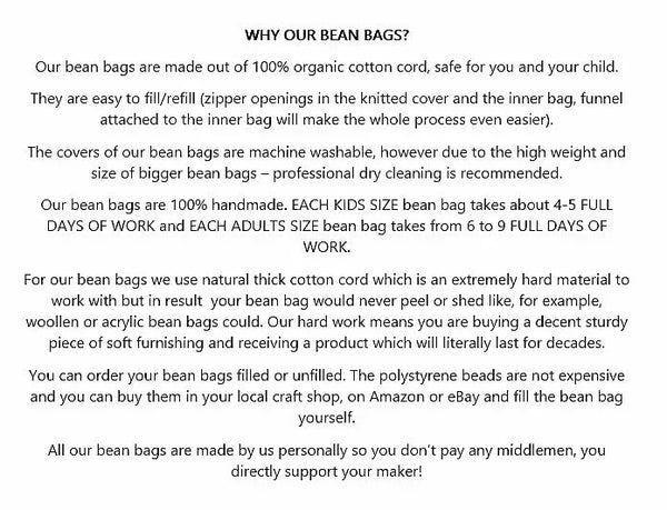 Knitted Bean Bag KIDS | OCEAN