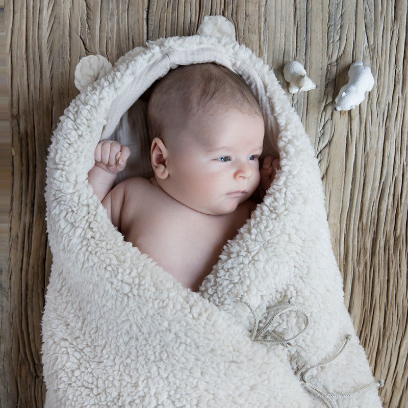 Babyshower - Soft Teddy Angel Nest - Mouton