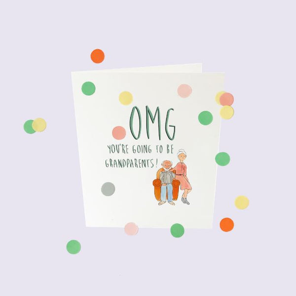 CONFETTI CARDS BABY - OMG YOU WILL BECOME GRANDPARENTS