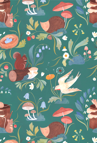 Mushroom Forest Mural