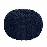 Knitted Pouffe, Small | NAVY BLUE