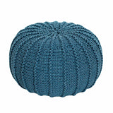 Knitted Pouffe, Small | PETROL