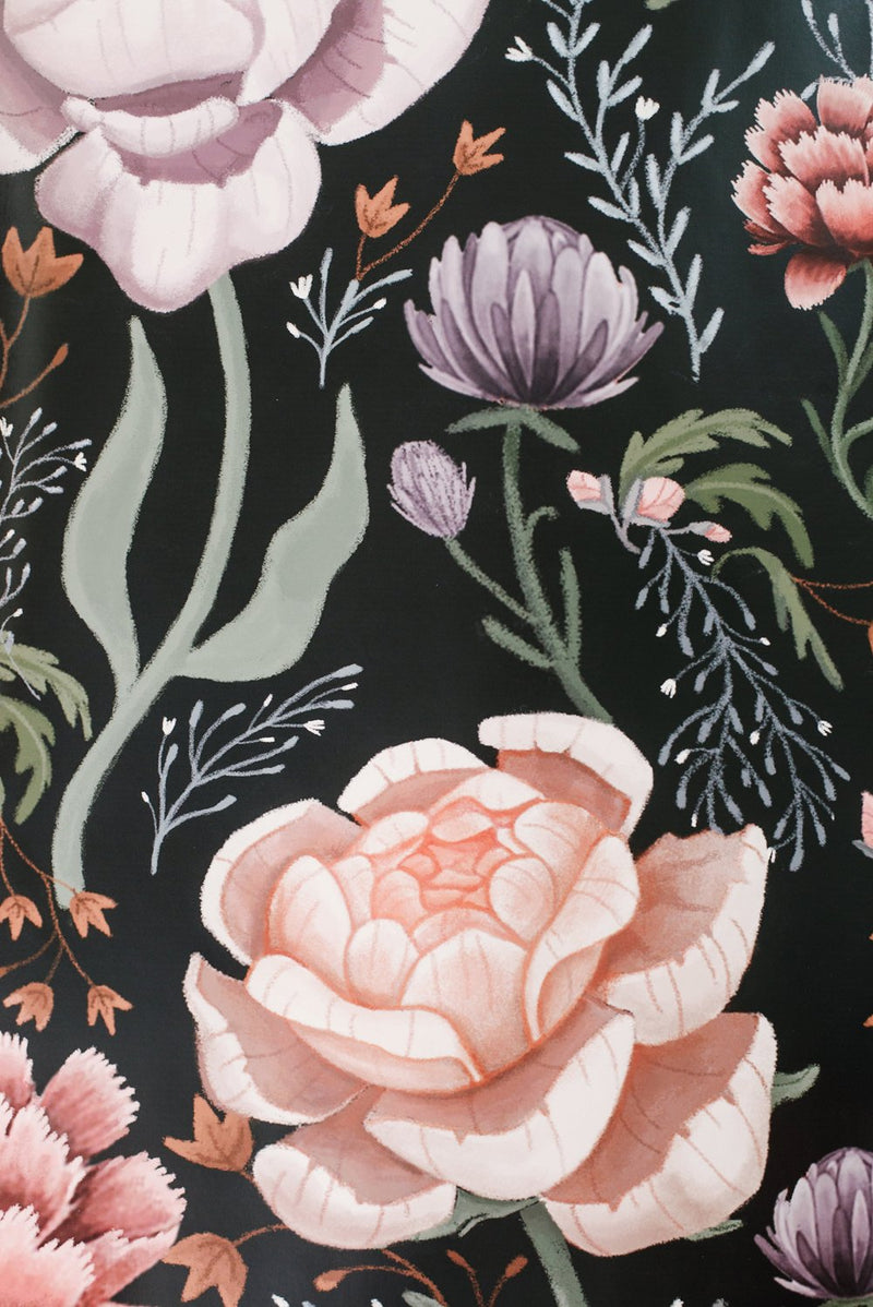 Rose Le Soir Mural