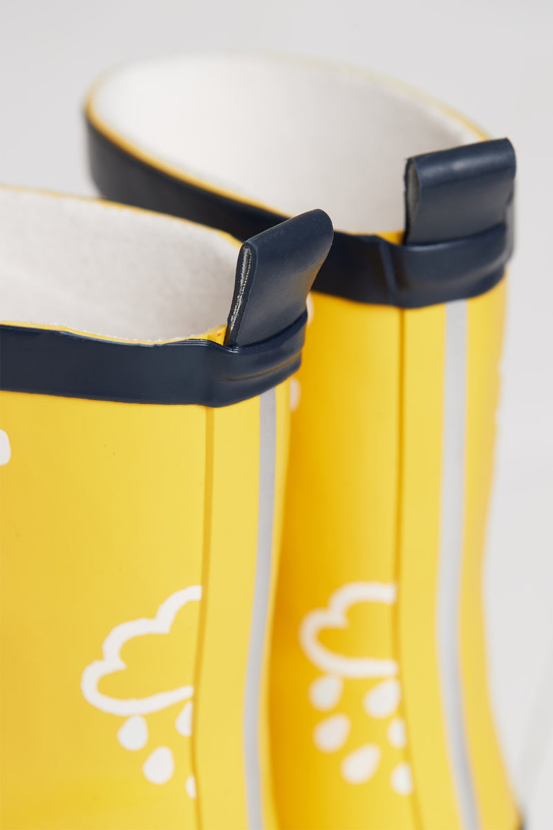 Grass & Air - Yellow - Colour Changing Kids Wellies